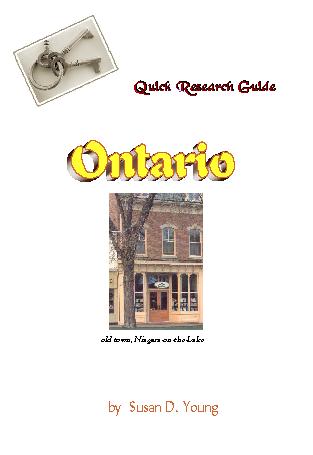 Quick Research Guide - Ontario